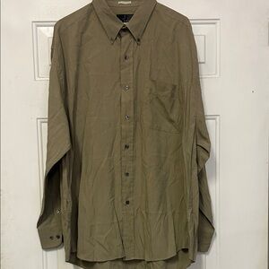 (👀3 For $20)jf j.ferrar Micro Touch Men's XL Khaki Button-Down